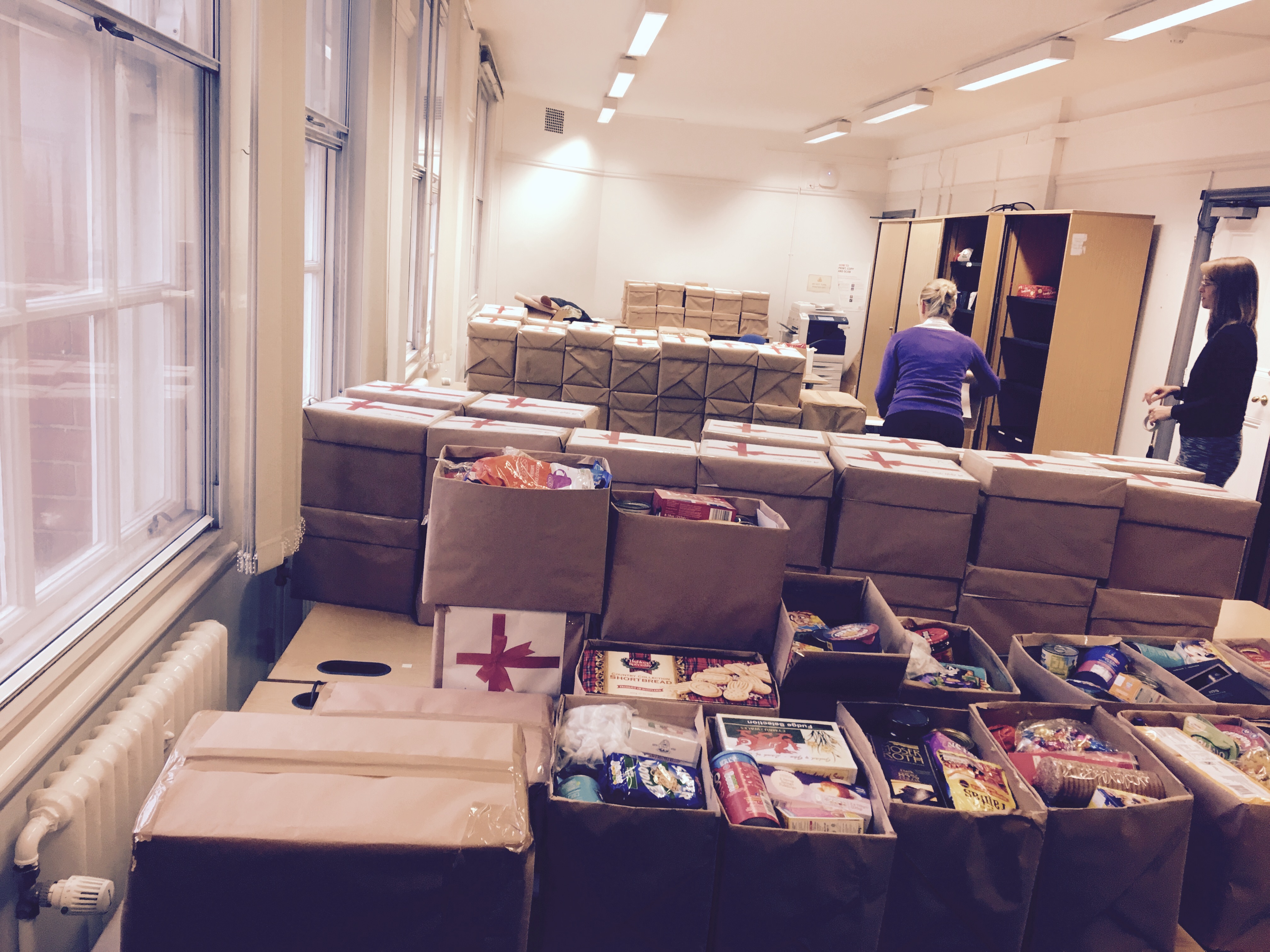 Boxes being packed for care leavers