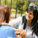 Two ladies talking
