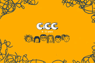 Cartoon drawn faces of young people aged 8 to 12 years old